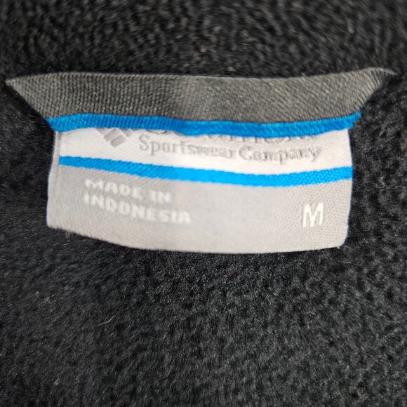 Columbia Men's Fleece Vest Black Zip Up Size Medium - Picture 8 of 9